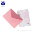 Cartes papier d&#39;invitation de mariage cadeau personnalisé enveloppes